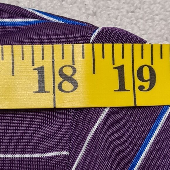 Callaway Golf Polo Shirt Performance Men's MEDIUM Opti-Dri Purple Striped - Picture 7 of 9